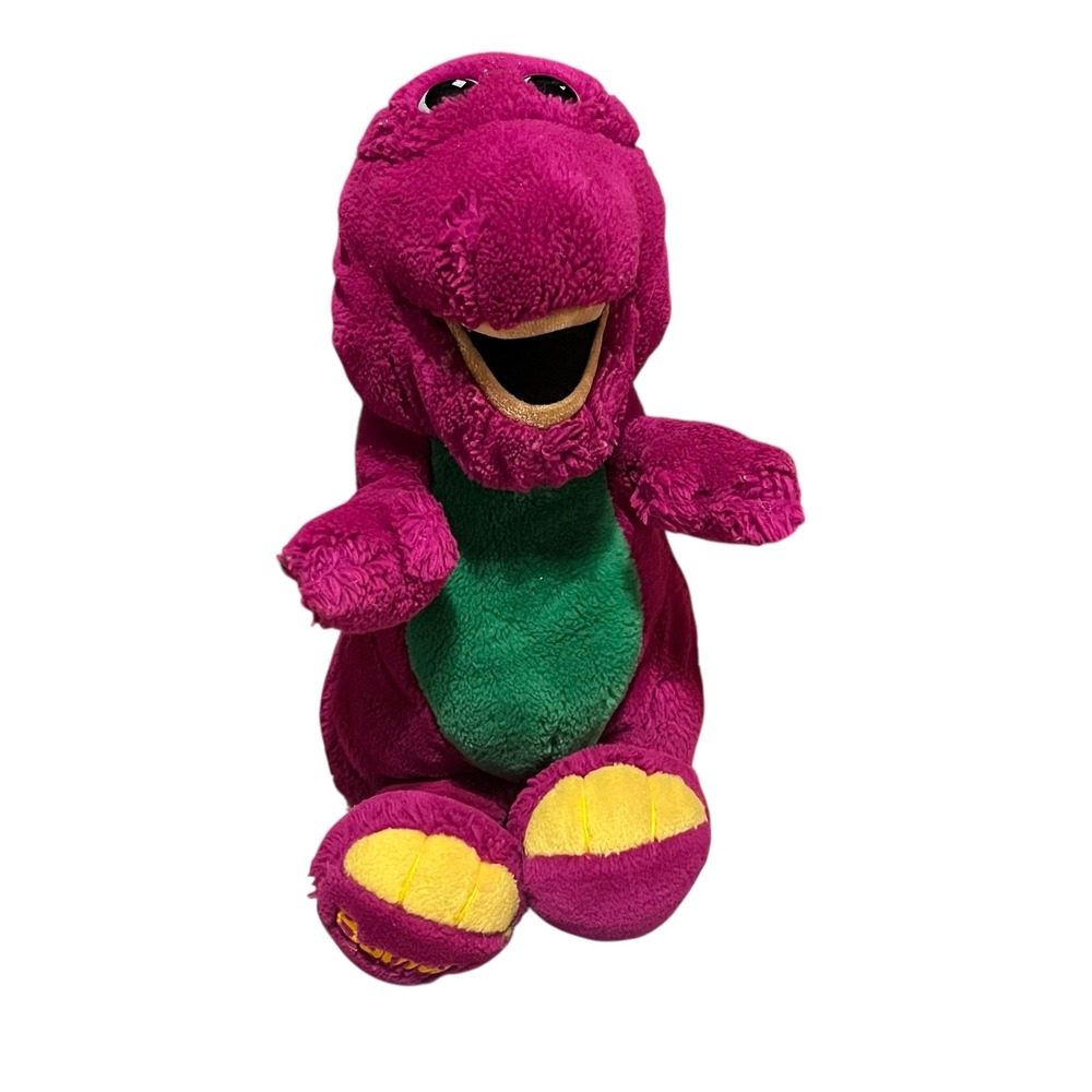 Vintage 1992 Barney the Dinosaur Plush Dakin Purple T-Rex Stuffed Animal 90s Toy
